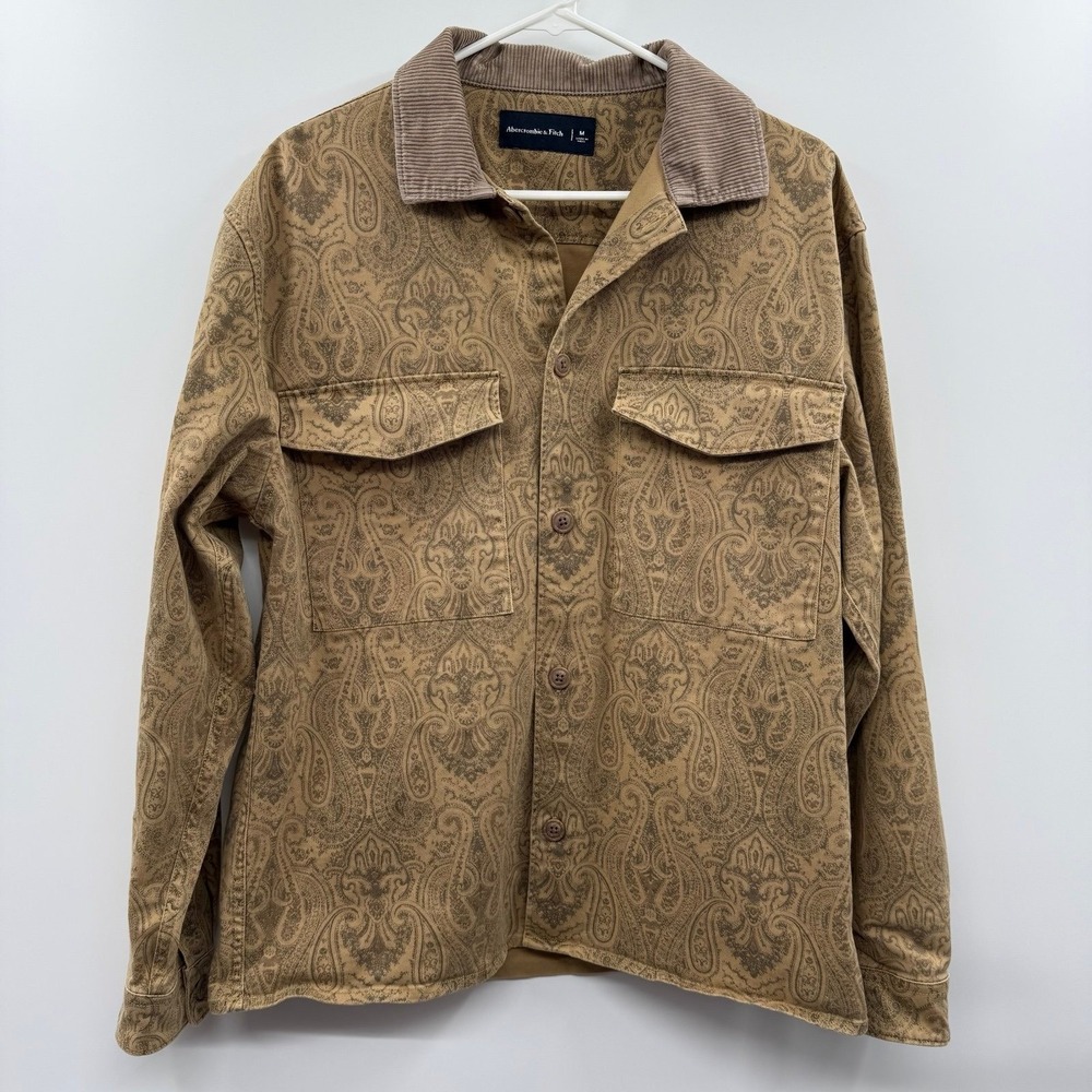 Abercrombie & Fitch Men's Paisley Button-Front Shirt Jacket medium